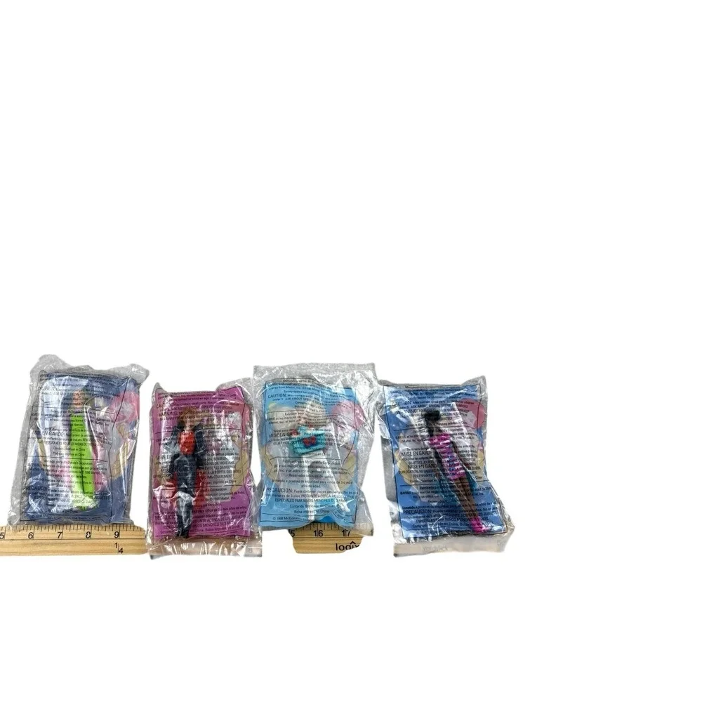 1998 McDonald's Barbie Happy Meal Toys Lot of 4 Sealed‎ Skipper Christie Barbie
